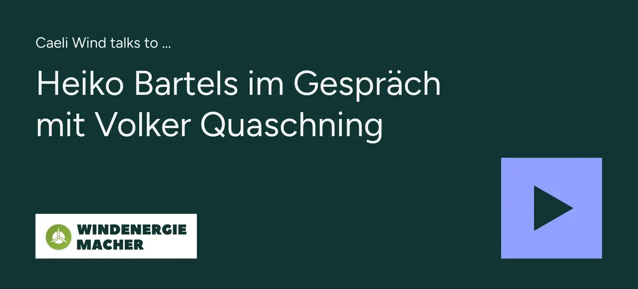 So kann Deutschland auf 100% Erneuerbare Energien umstellen Vorschaubild eines Podcast-Interviews mit Heiko Bartels und Volker Quaschning im Windenergie.Macher Podcast.